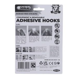 STIK.IE PKT.3 ADHESIVE HOOKS ULTRA STRONG