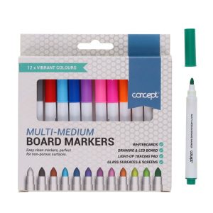 CONCEPT PKT.12 MULTI-MEDIUM BOARD MARKERS