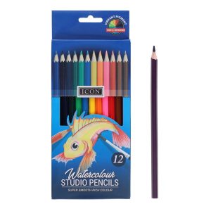 ICON PKT.12 WATERCOLOUR STUDIO COLOURING PENCILS