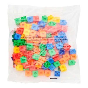 CLEVER KIDZ BAG 100 COLOURED LINKING CUBES