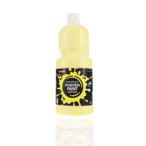 WORLD OF COLOUR 1ltr POSTER PAINT - LEMON YELLOW