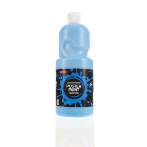 WORLD OF COLOUR 1ltr POSTER PAINT - CYAN