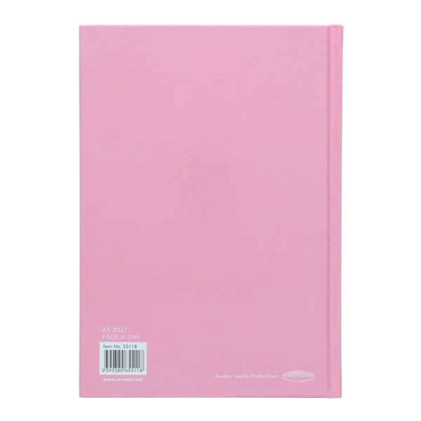 PREMTO PASTEL A5 2027 PAGE A DAY DIARY - ASST