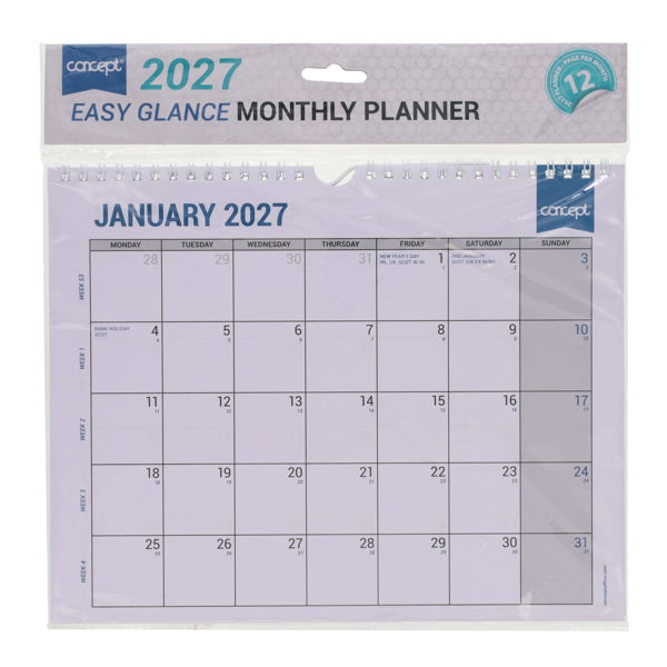 CONCEPT A4 2027 EASY VIEW MONTHLY PLANNER CALENDAR - Image 3