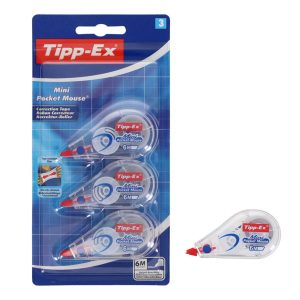 TIPPEX PKT.3 6m MINI CORRECTION TAPE POCKET MOUSE