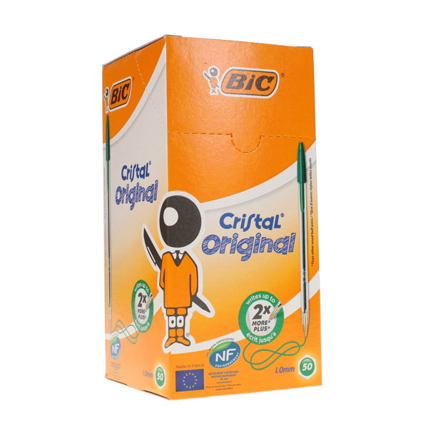 BIC BOX 50 CRISTAL ORIGINAL BALLPOINT PENS - GREEN - Image 4