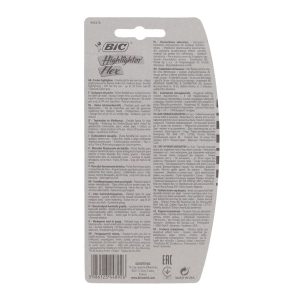 * BIC CARD 4 ASST FLEX BRUSH TIP HIGHLIGHTERS
