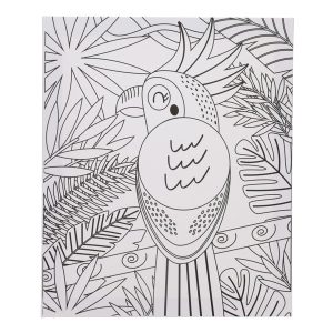 ICON 250x300mm COLOUR MY CANVAS - PARROT