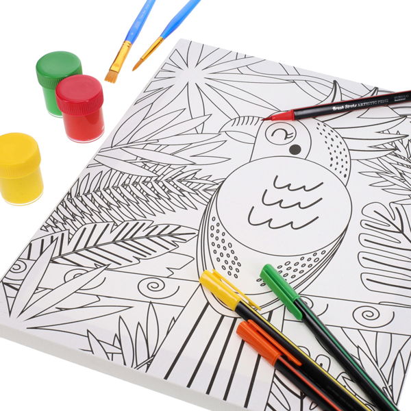 ICON 250x300mm COLOUR MY CANVAS - PARROT - Image 3