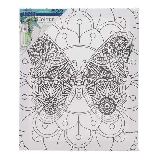 ICON 250x300mm COLOUR MY CANVAS - BUTTERFLY - Image 4