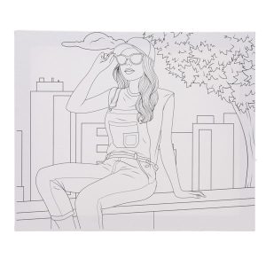 ICON 250x300mm COLOUR MY CANVAS - RELAXED WOMAN