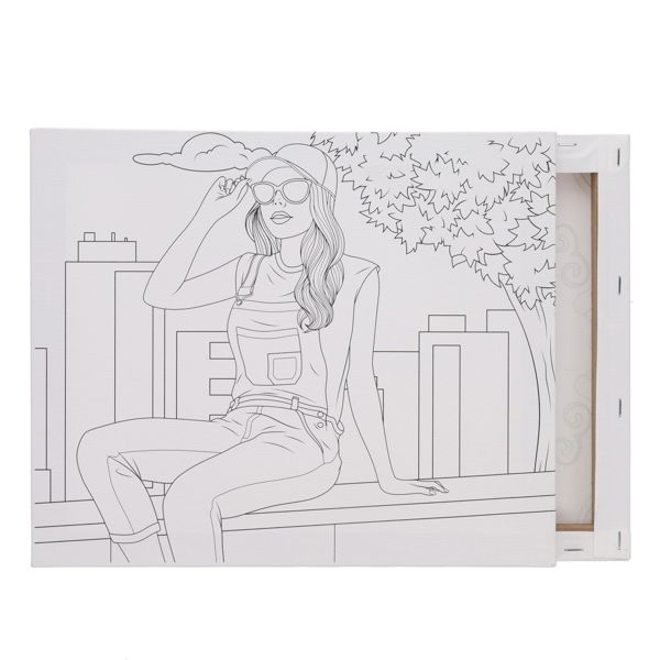 ICON 250x300mm COLOUR MY CANVAS - RELAXED WOMAN - Image 4