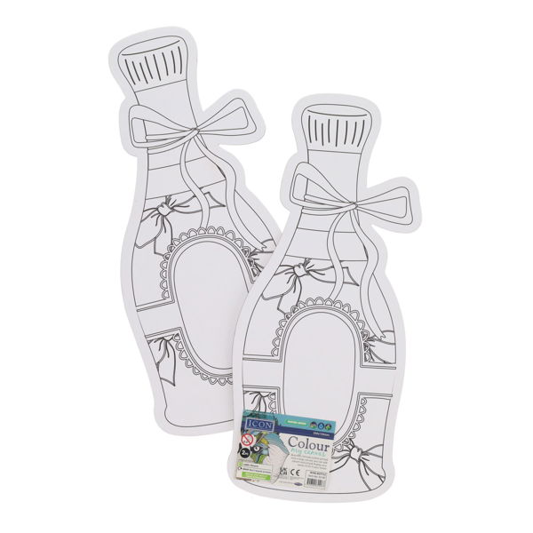 ICON PKT.2 350x154mm COLOUR MY CANVAS - WINE BOTTLE