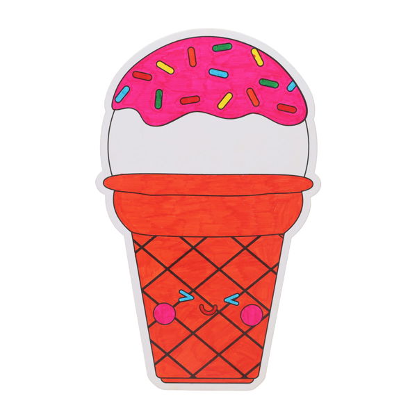ICON PKT.2 320x199mm COLOUR MY CANVAS - ICE CREAM - Image 4