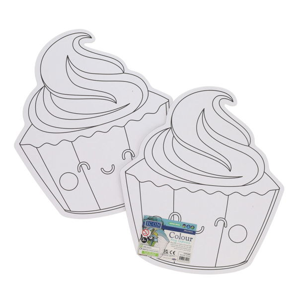 ICON PKT.2 280x245mm COLOUR MY CANVAS - CUPCAKE
