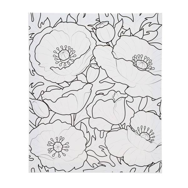ICON 250x300mm COLOUR MY CANVAS - FLORAL WORLD