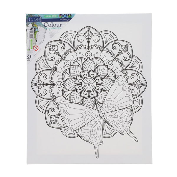 ICON 250x300mm COLOUR MY CANVAS - BUTTERFLY - Image 3