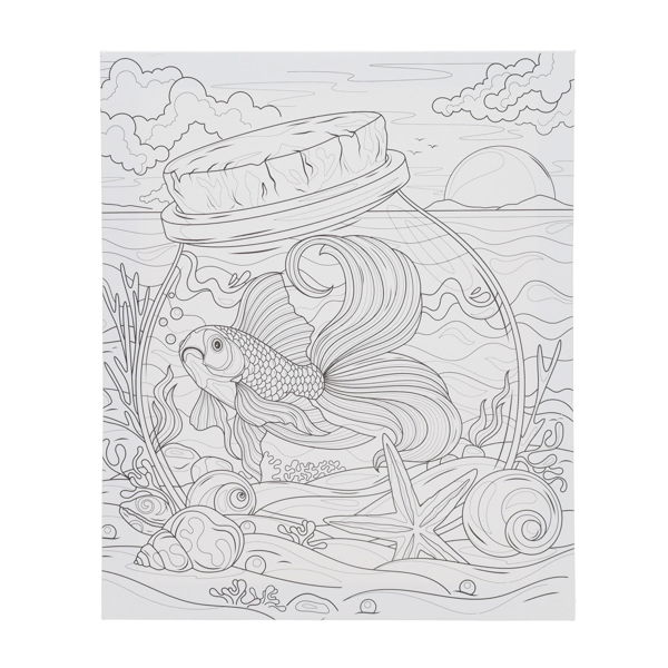 ICON 250x300mm COLOUR MY CANVAS - GOLD FISH