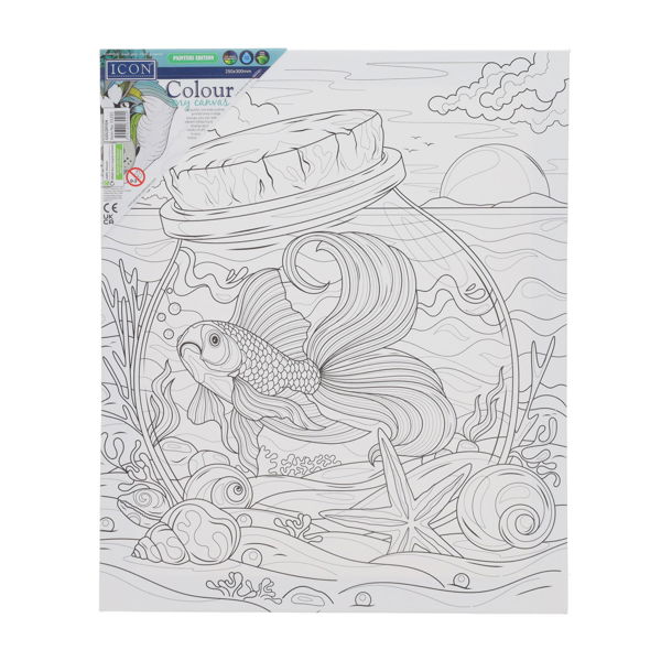 ICON 250x300mm COLOUR MY CANVAS - GOLD FISH - Image 3