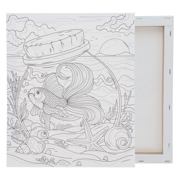 ICON 250x300mm COLOUR MY CANVAS - GOLD FISH - Image 4