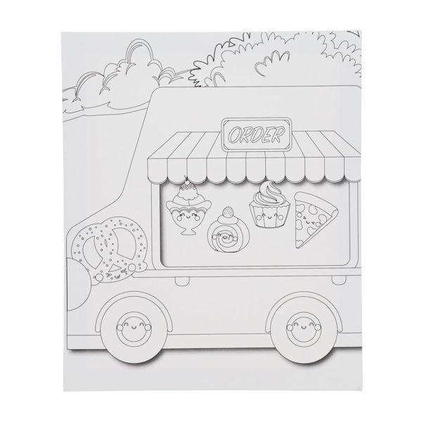 ICON 250x300mm COLOUR MY CANVAS - FOOD TRUCK