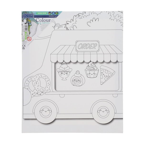 ICON 250x300mm COLOUR MY CANVAS - FOOD TRUCK - Image 3