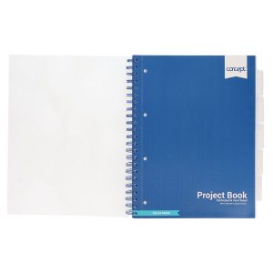 CONCEPT A4 250pg PP 5 SUBJECT PROJECT BOOK