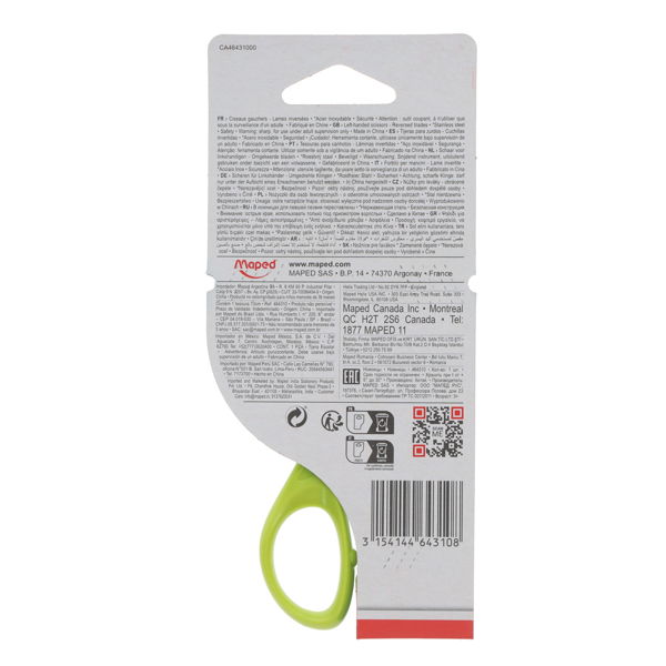 MAPED ESSENTIALS 13cm/5" SOFT GRIP LEFT HANDED SCISSORS - ASST. - Image 4