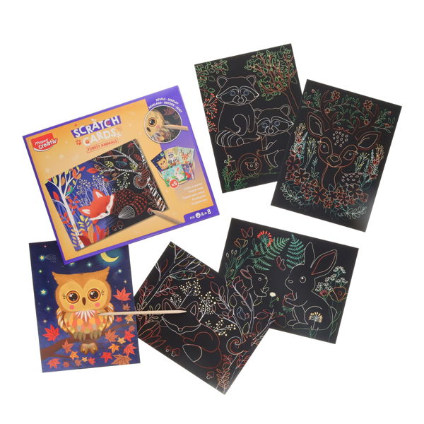 MAPED CREATIV SCRATCH CARDS - FOREST ANIMALS - Image 2