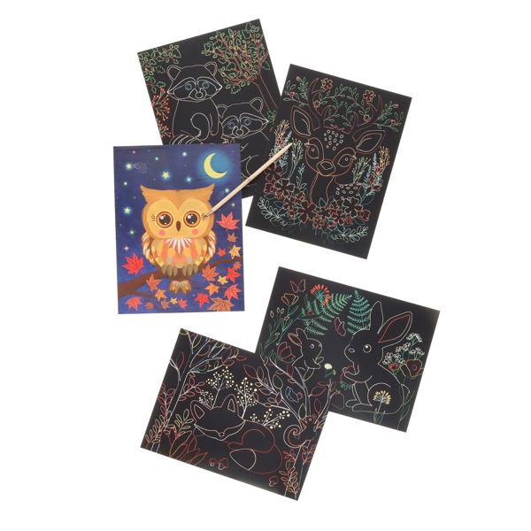 MAPED CREATIV SCRATCH CARDS - FOREST ANIMALS - Image 3