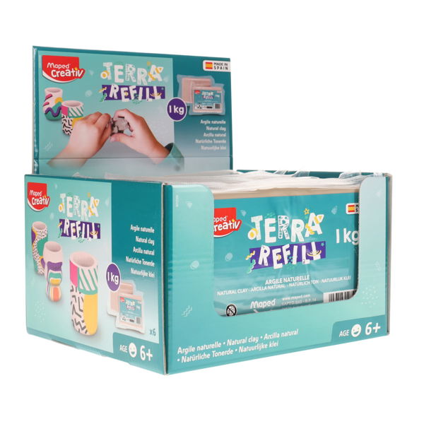 MAPED CREATIV TERRA REFILL - 1kg NATURAL CLAY REFILL - Image 2