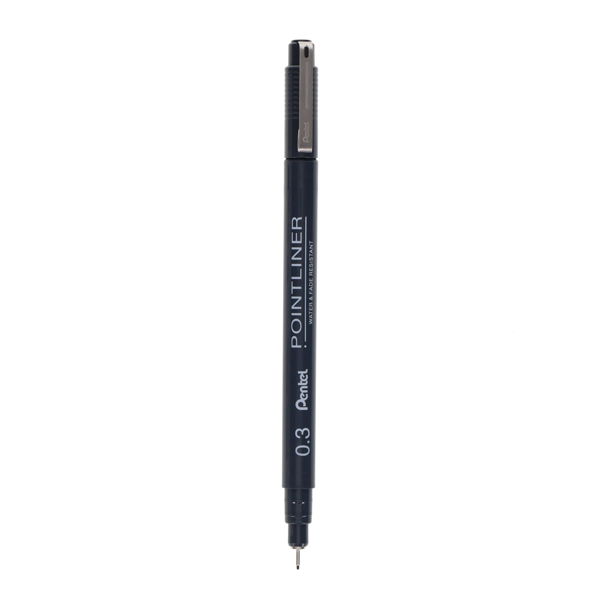 PENTEL ARTS S20P 0.3mm POINTLINER FINELINER PEN - BLACK - Image 3