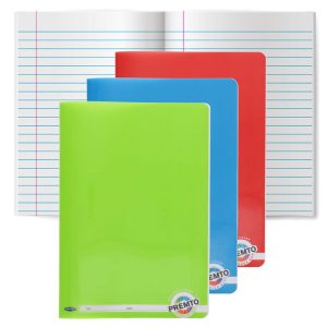 PREMTO PKT.3 A4 160pg DURABLE COVER MANUSCRIPT BOOK - ASST