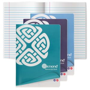 ORMOND A4 120pg DURABLE COVER MANUSCRIPT BOOK - ASST.