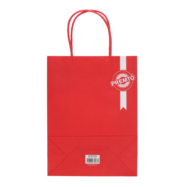 PREMTO KRAFT PAPER BAG 18X8X24CM - KETCHUP RED - Image 2