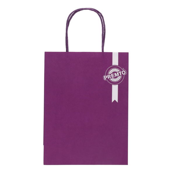 PREMTO KRAFT PAPER BAG 18X8X24CM - GRAPE JUICE