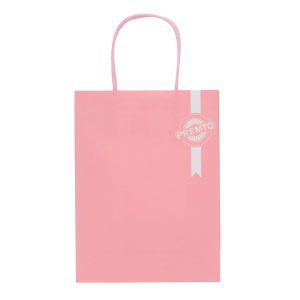 PREMTO KRAFT PAPER BAG 18X8X24CM - PINK SHERBET
