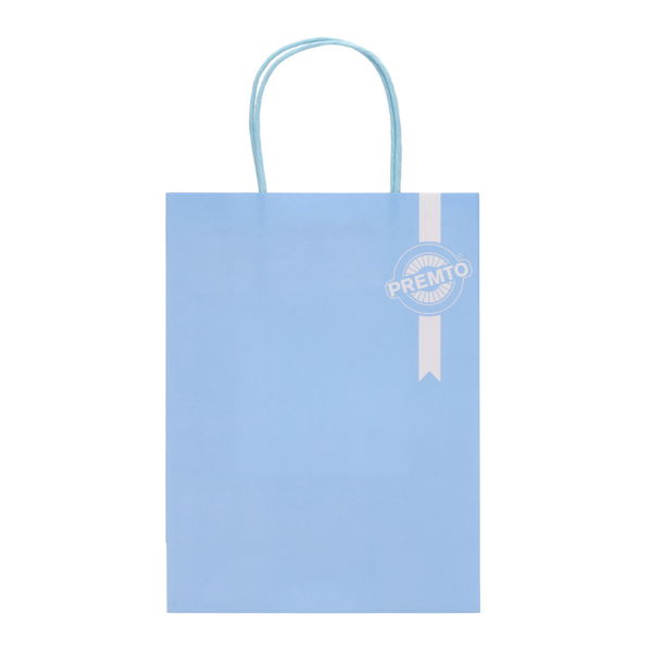 PREMTO KRAFT PAPER BAG 18X8X24CM - CORNFLOWER BLUE