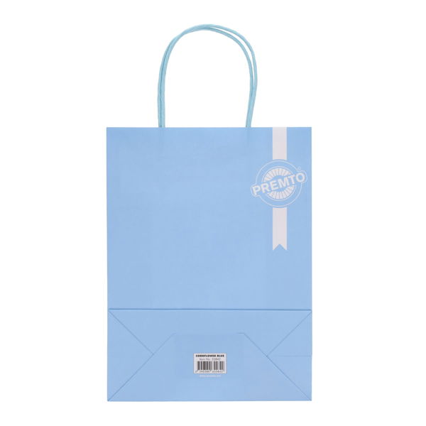 PREMTO KRAFT PAPER BAG 18X8X24CM - CORNFLOWER BLUE - Image 2