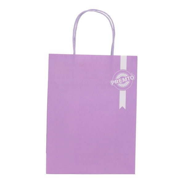PREMTO KRAFT PAPER BAG 18X8X24CM - WILD ORCHID