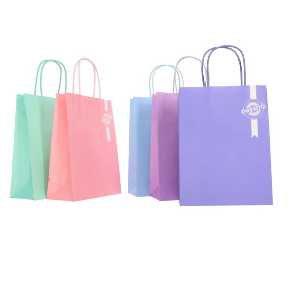 PREMTO KRAFT PAPER BAG 18X8X24CM - WILD ORCHID - Image 3