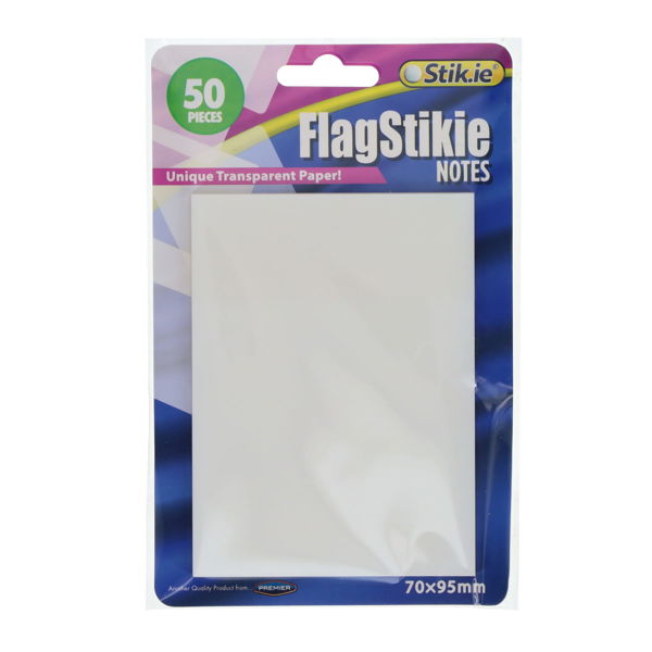 STIK-IE NOTES 50 SHEETS 70x96mm TRANSPARENT STIKIE NOTES - CLEAR - Image 3