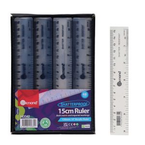 STUDENT SOLUTIONS 6"/15cm TRANSPARENT RULER CDU