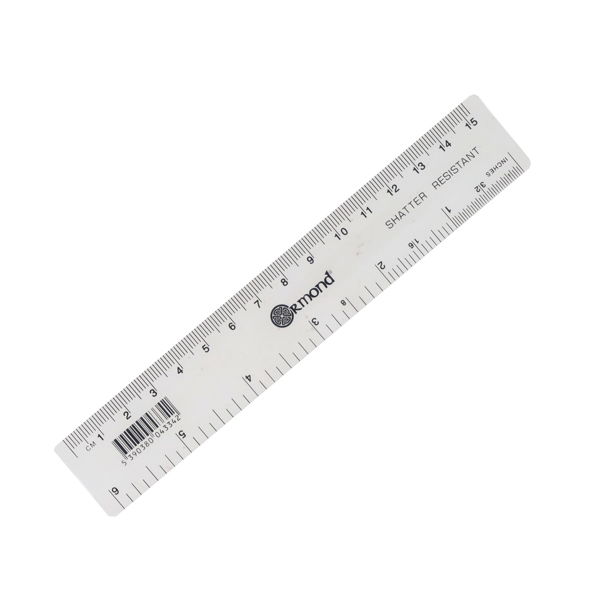 STUDENT SOLUTIONS 6"/15cm TRANSPARENT RULER CDU - Image 2