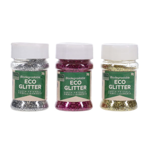 ICON CRAFT BIODEGRADABLE ECO GLITTER 30g - ASST - Image 4