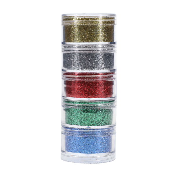 ICON CRAFT BIODEGRADABLE ECO GLITTER 5x15g - METALLIC - Image 2