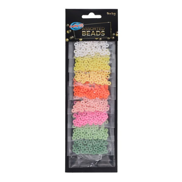 CRAFTY BITZ ASSORTED BEADS - 9x5g - Image 3