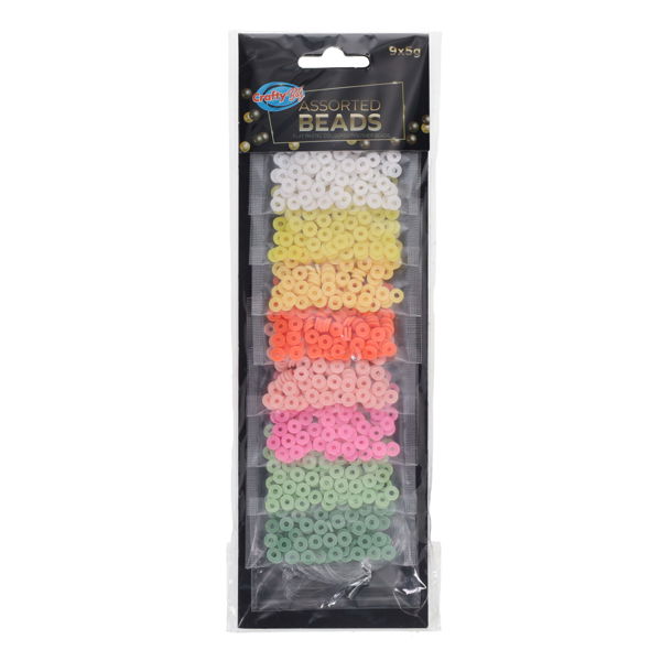 CRAFTY BITZ ASSORTED BEADS - 9x5g - Image 2