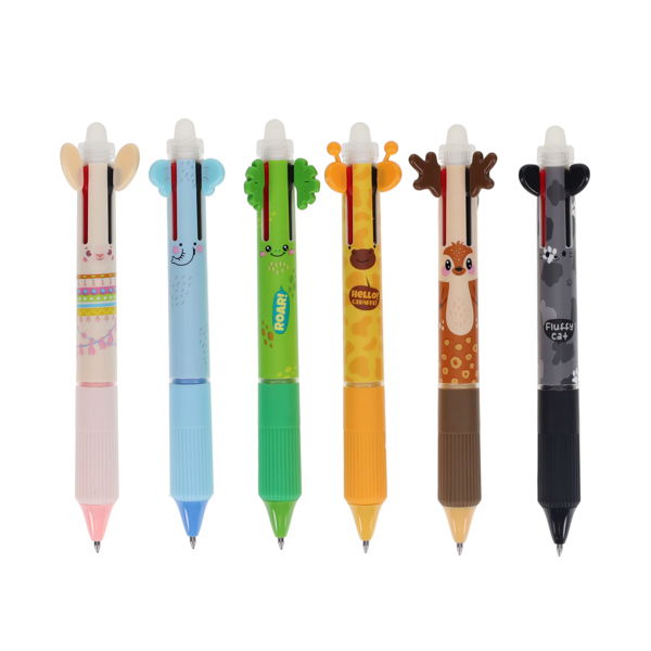 WORLD OF COLOUR CRITT-EARS 4-in-1 ERASABLE PENS - ASST