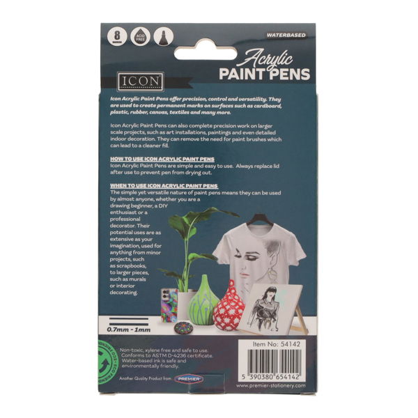 ICON PKT.8 ACRYLIC PAINT PENS - Image 4